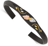 Image of Landstroms Black Hills Base Metal Black Powder Coated 10K Tricolor Cuff Bracelet