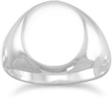 Image of Large Oval Engravable Ring 925 Sterling Silver