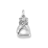 Image of Large Oxidized Boxing Glove Charm 925 Sterling Silver
