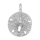 Image of Large Sand Dollar Charm (Choose Metal) by Rembrandt
