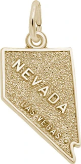 Image of Las Vegas Nevada Map Charm (Choose Metal) by Rembrandt