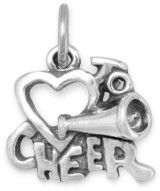 Image of Love to Cheer Charm 925 Sterling Silver