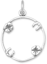 Image of Lucky Penny Holder Charm 925 Sterling Silver