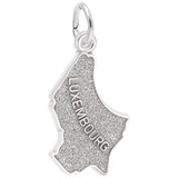 Image of Luxembourg Map Charm (Choose Metal) by Rembrandt