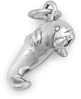 Image of Manatee Charm 925 Sterling Silver