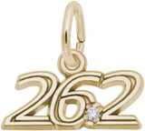 Image of Marathon 26.2 w/ White Spinel Charm (Choose Metal) by Rembrandt