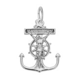 Image of Mariners Cross Charm (Choose Metal) by Rembrandt