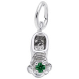 Image of May Babyshoe w/ Synthetic Crystal Charm (Choose Metal) by Rembrandt