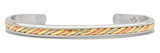 Image of Mayan Silver-tone - Sergio Lub Handmade Cuff Bracelet (lub51)