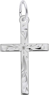 Image of Medium Flared Cross Charm (Choose Metal) by Rembrandt