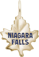 Image of Medium Plain Niagara Falls Maple Leaf Charm (Choose Metal) by Rembrandt