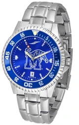 Image of Memphis Tigers Competitor Steel AnoChrome Color Bezel Mens Watch