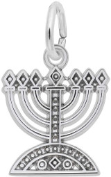 Image of Menorah Charm (Choose Metal) by Rembrandt