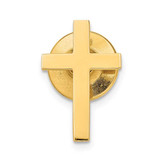 Image of Mens 14K Yellow Gold Polished Cross Tie Tac XR462