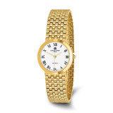 Image of Mens Charles Hubert Satin Gold Finish Brass 32mm Watch
