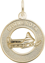 Image of Minnesota Snowmobile Ring Charm (Choose Metal) by Rembrandt