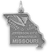 Image of Missouri State Charm 925 Sterling Silver