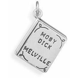 Image of Moby Dick Book Charm 925 Sterling Silver