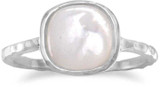 Image of Mother of Pearl Stackable Ring 925 Sterling Silver