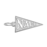 Image of Navy Pennant Flag Charm (Choose Metal) by Rembrandt