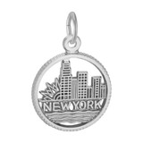 Image of New York City Skyline Charm (Choose Metal) by Rembrandt