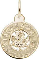 Image of Niagara Falls Small Maple Leaf Ring Charm (Choose Metal) by Rembrandt