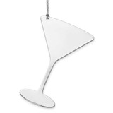 Image of Nickel-plated Martini Ornament