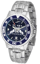 North Carolina A&T Aggies Competitor Steel AnoChrome Color Bezel Mens Watch
