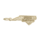 Image of North Carolina Map Charm (Choose Metal) by Rembrandt