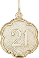 Image of Number 21 Charm (Choose Metal) by Rembrandt