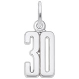 Image of Number 30 Charm (Choose Metal) by Rembrandt