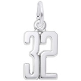 Image of Number 32 Charm (Choose Metal) by Rembrandt
