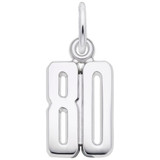 Image of Number 80 Charm (Choose Metal) by Rembrandt