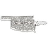 Image of Oklahoma Map Charm (Choose Metal) by Rembrandt