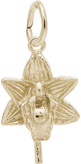Image of Orchid Flower Charm (Choose Metal) by Rembrandt