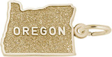 Image of Oregon Map Charm (Choose Metal) by Rembrandt