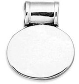 Image of Oval Polished Engravable Pendant 925 Sterling Silver - LIMITED STOCK