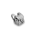 Image of Oxidized Backpack Charm 925 Sterling Silver