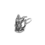 Image of Oxidized Beer Stein Charm 925 Sterling Silver