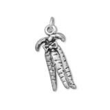 Image of Oxidized Bunch of Carrots Charm 925 Sterling Silver