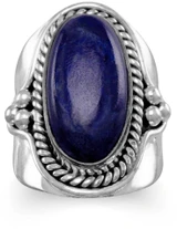 Image of Oxidized Lapis Ring 925 Sterling Silver