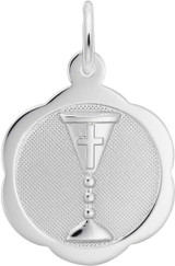 Image of Patterned Communion Chalice Charm (Choose Metal) by Rembrandt