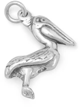 Image of Pelican Charm 925 Sterling Silver