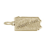 Image of Pennsylvania Map Charm (Choose Metal) by Rembrandt