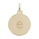 Image of Petite Initial Disc - Lower Case Block E Charm (Choose Metal) by Rembrandt