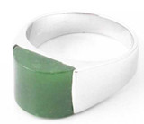 Image of Polar Jade Ring w/Square Stone (R0364)