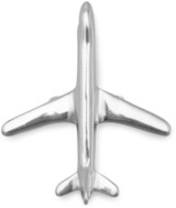 Image of Polished Jet Charm 925 Sterling Silver