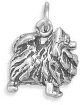Image of Pomeranian Charm 925 Sterling Silver