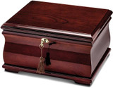 Image of Poplar Veneer High Gloss Finish Locking Memorial Keepsake Box (Gifts)