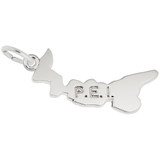Image of Prince Edward Island Map Charm (Choose Metal) by Rembrandt